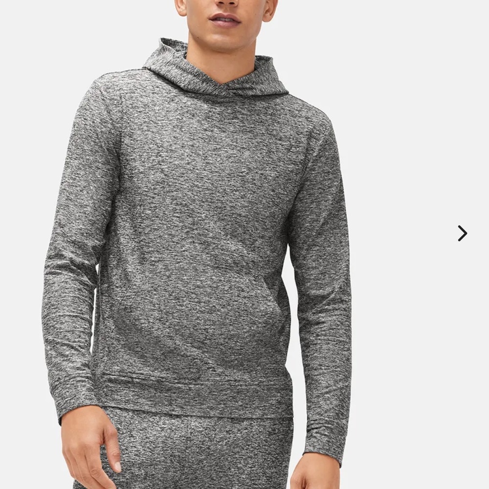 Outdoor voices mens all day hoodie new soft heather gray Sz small s cloudknit